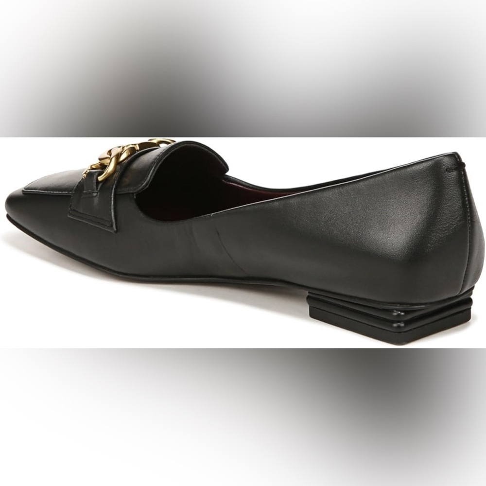 Franco Sarto women’s Tiari Elegant Black slip onLoafers w/ Gold Accent sz 8.5M - Picture 7 of 15